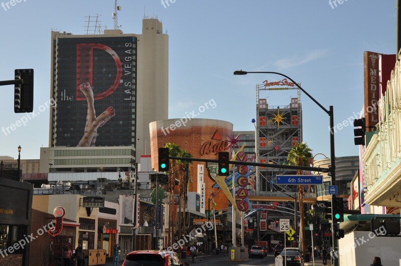 Las Vegas Downtown City Street Advertisement