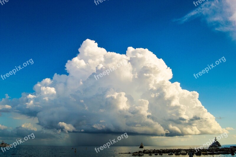 Amalficoast Cloud Raincloud Stromapproaching Italy