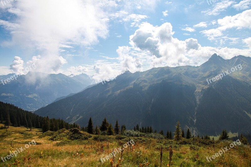 Golm Montafon Austria Golm Railway Mountains