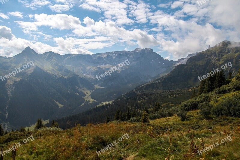 Golm Montafon Austria Golm Railway Mountains