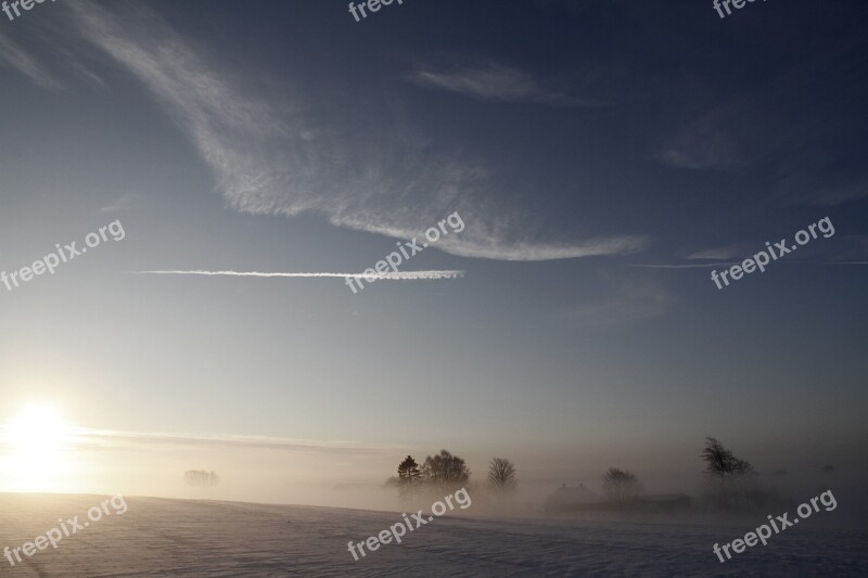 Sky Clouds Blue Sky Denmark Natural