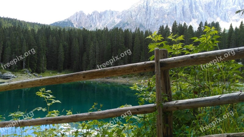 Rose Garden Alpine Lake Rock Massif Mountains