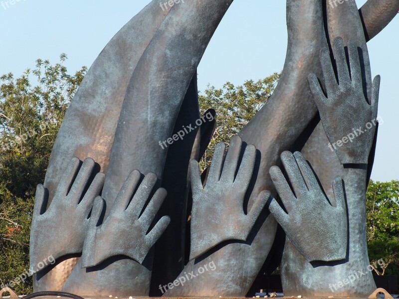 Hands Monument Pagesia Saint Barbara Free Photos