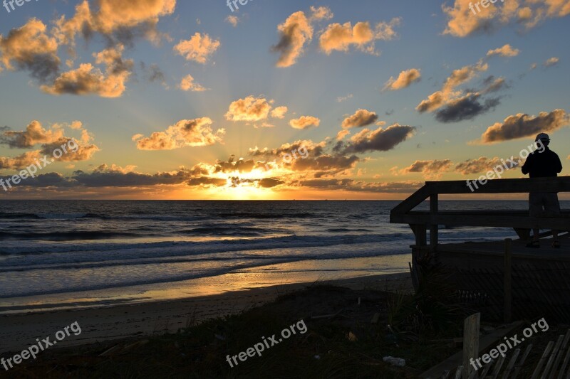 Sunset Person Silhouette Florida People