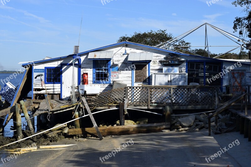 Hurricane Matthew Damage Dock Pier Outdoors