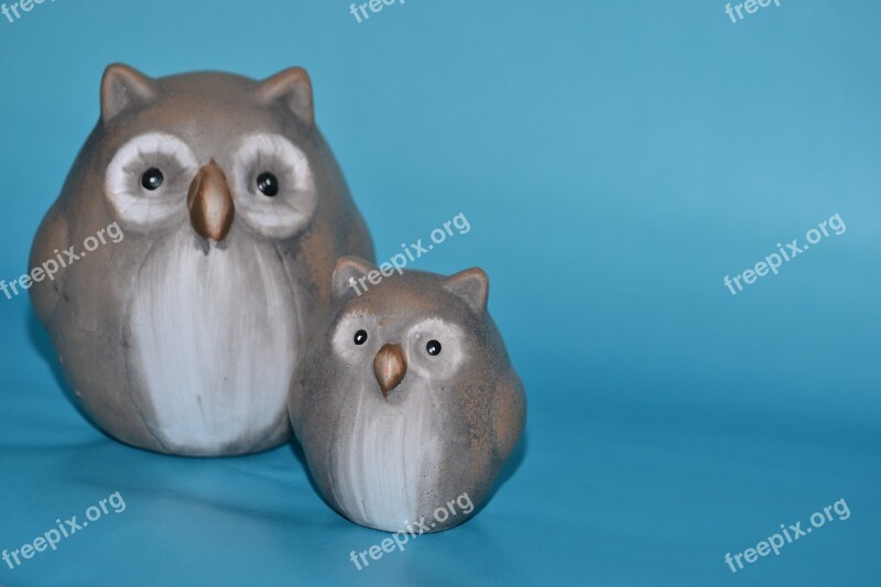 Owls Ceramic Figure Craft Potters