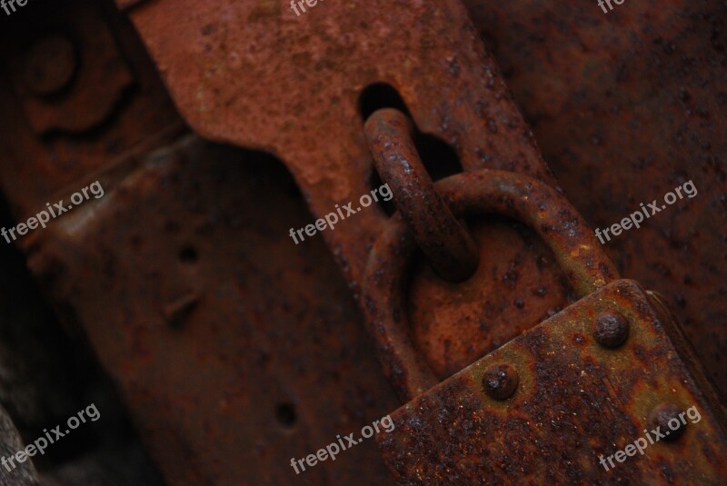 Old Old Lock Rusted Lock Door Metal