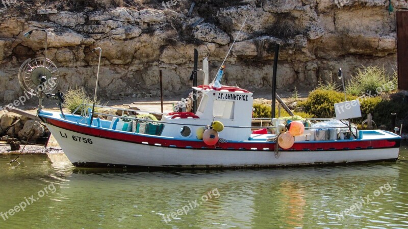 Fishing Boat Fishing Shelter Potamos Liopetri Cyprus Free Photos