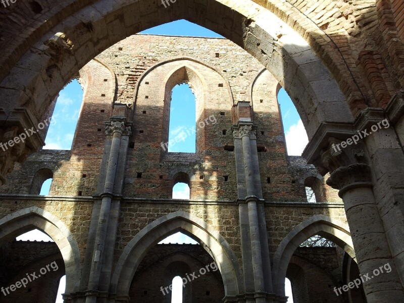 San Galgano Ruins Gothic Free Photos