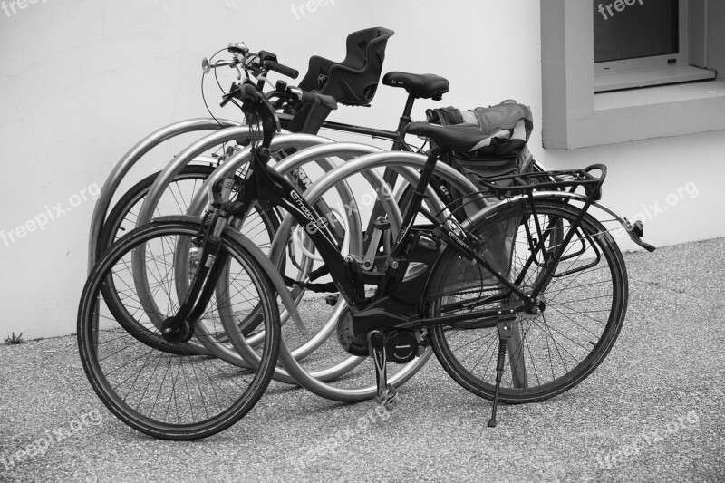 Bicycles Two Wheels Black And White Bikes Bike