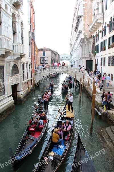 Gondolas Canals Venice 2016 Free Photos