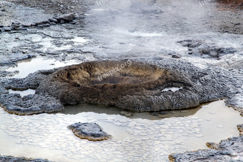 Yellowstone National Park Wyoming Mammoth Springs Volcanism Hot