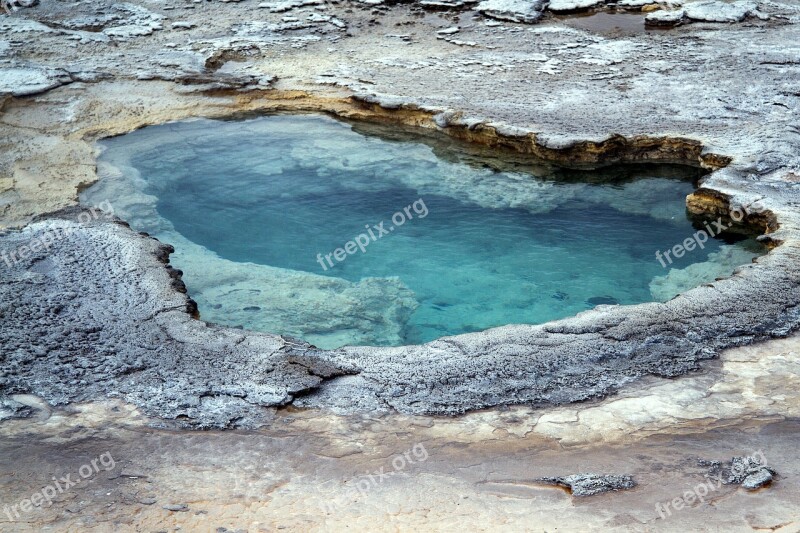 Yellowstone National Park Wyoming Mammoth Springs Volcanism Hot