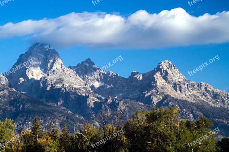 Grand Teton National Park Wyoming Snake River Unite States Mountains