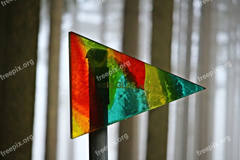 Glass Colorful Glass Path Shield Taunus