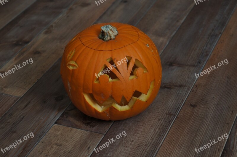 Halloween Pumpkin Autumn Orange Face