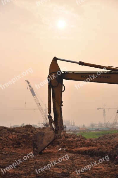 Dig Excavator Construction Work Industrial