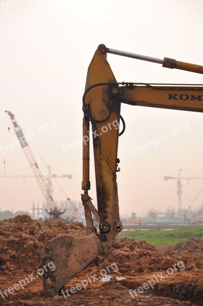 Dig Excavator Construction Work Industrial