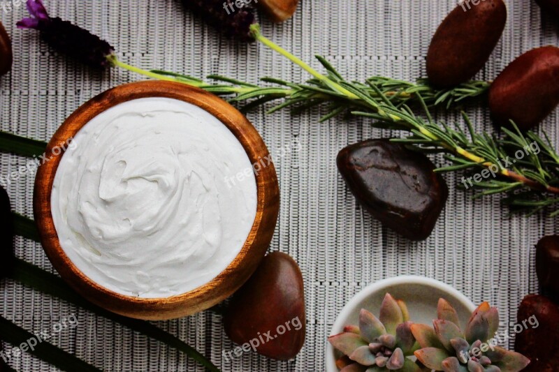 Cream Bowl Still Life Rocks Lavender