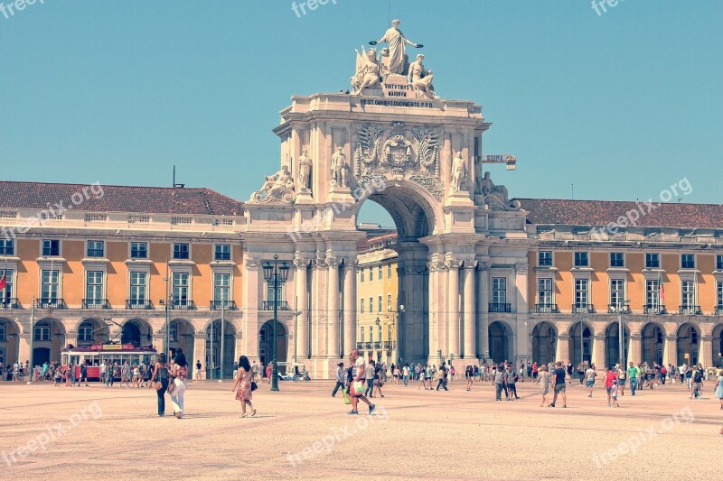 Lisbon Place Portugal Façades Architecture