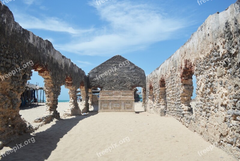 St Anthony's Church Dhanushkodi Tamil Nadu India Abandoned Town