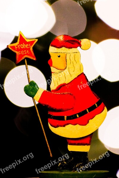 Santa Claus Greeting Lights Christmas Happy Fixed