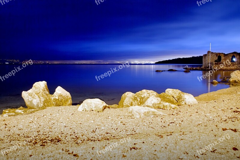 Croatia Blue Hour Island Of Krk Istria Free Photos