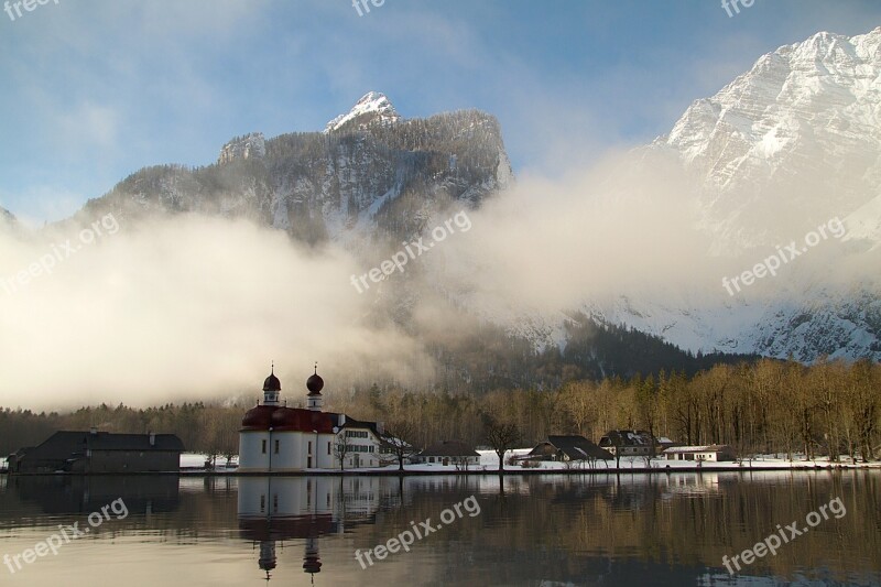 King Lake Bartholomä St Berchtesgadener Land Excursion Destination Bavaria