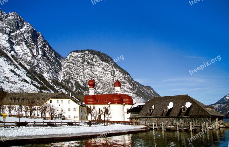 King Lake Bartholomä St Berchtesgadener Land Excursion Destination Bavaria