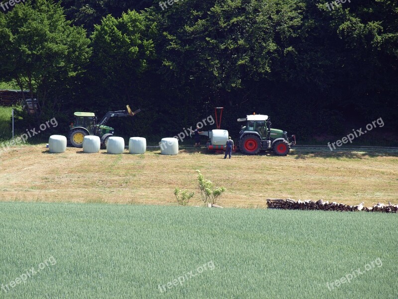 Agriculture Hay Bales Silage Tractors Fragmented