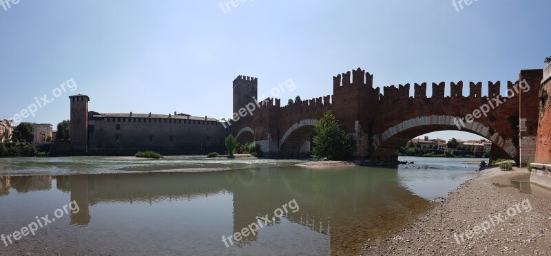 Castelvecchio Italy Verona Middle Ages Red Bricks