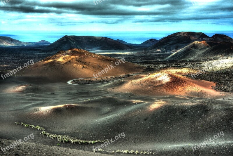 Lanzarote Volcano Surreal Landscape Travel