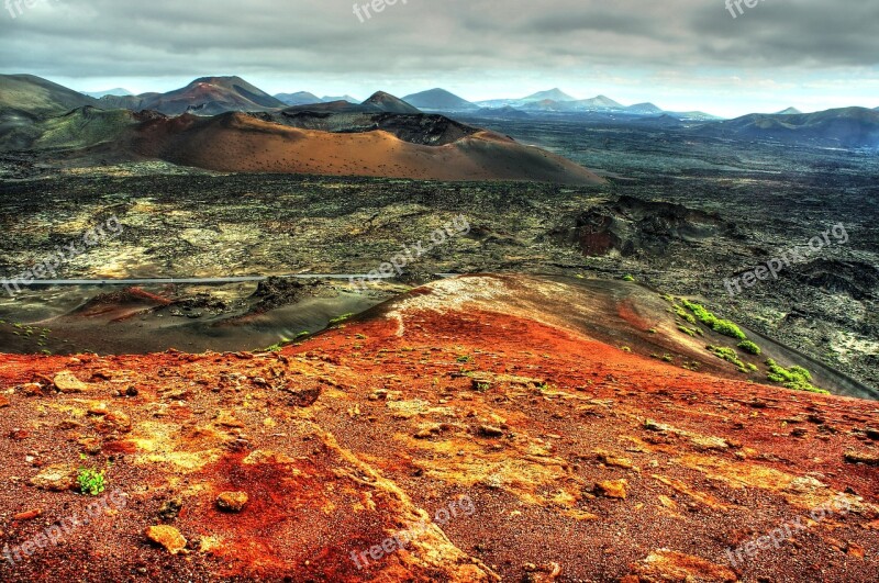 Lanzarote Volcano Surreal Landscape Travel