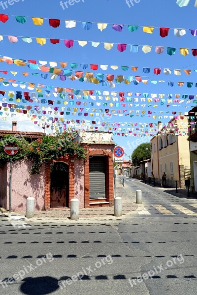 Pula Sardinia Flags Street Town Free Photos