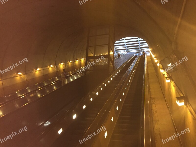 Escalator Arlington Virginia Rise Go Up