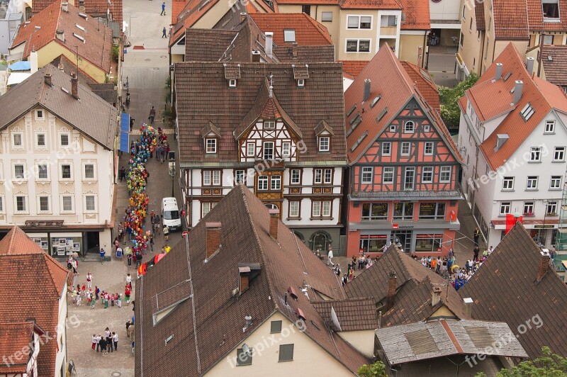 Heidenheim Germany City Aerial View Town Center Architecture