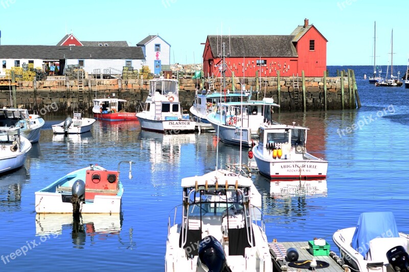 Rockport Sea Ocean Massachusetts Boats