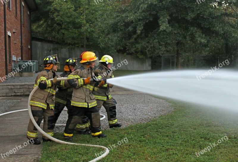 Fire Fighters Hose Training Firefighter Training Propane Tank