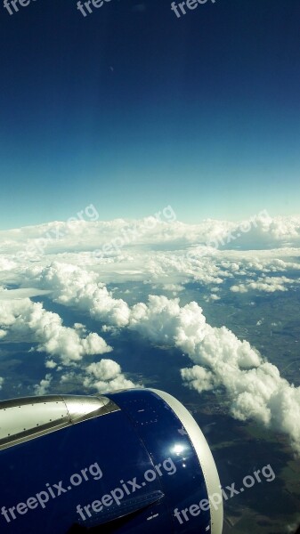 Plane Vista Cloud Sky Landscape