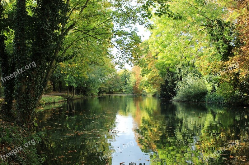 Ware Canal Water Autumn Landscape