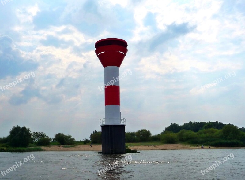 Elbe Beacon Lighthouse Navigation Stade