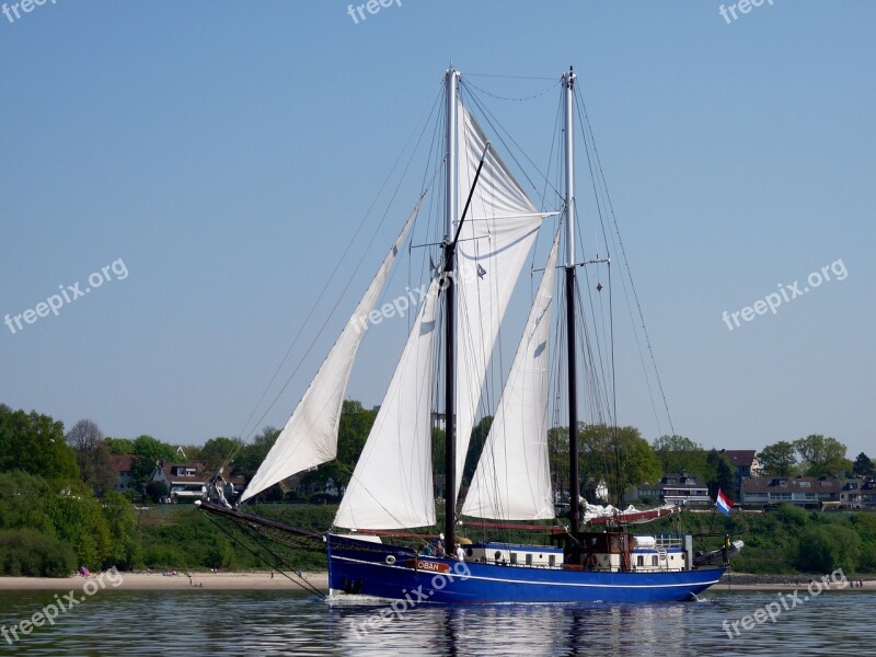 Cutter Maritime Sailing Vessel Elbe Mood