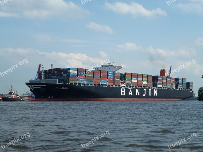 Container Ship Hamburg Cargo Transport