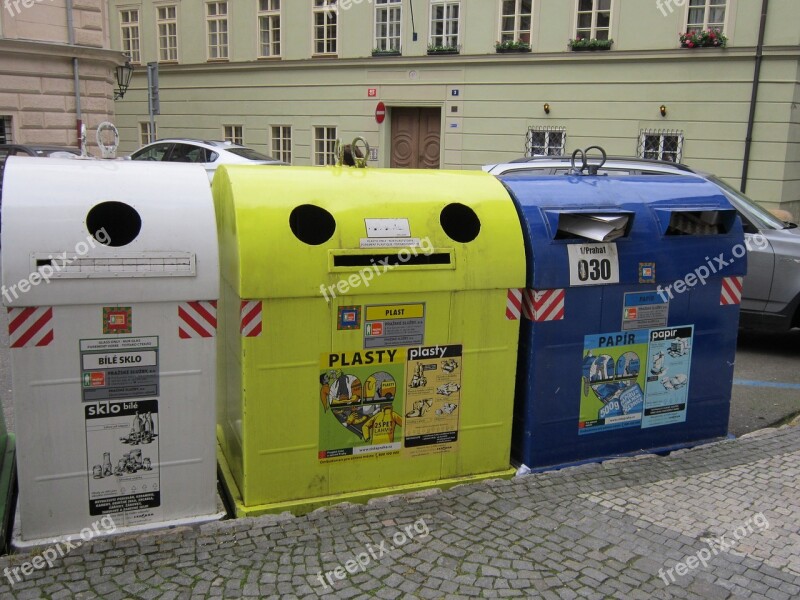 Trash Can Sorting Garbage Street