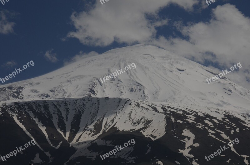 Agri Ararat Maontain Landscape Snow