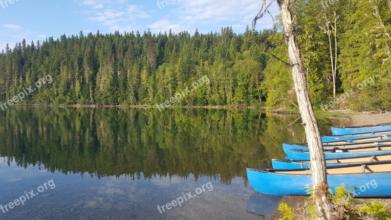 Canada Canoe River Reflection Lake