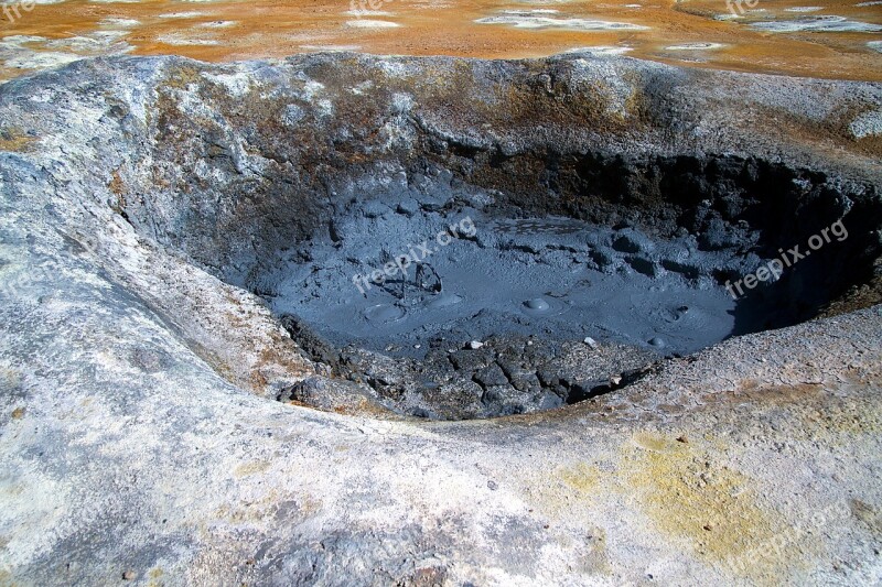 Iceland Volcanoes Geyser Volcanic Steam