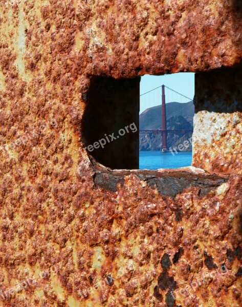 Prison Alcatraz View Door Texture