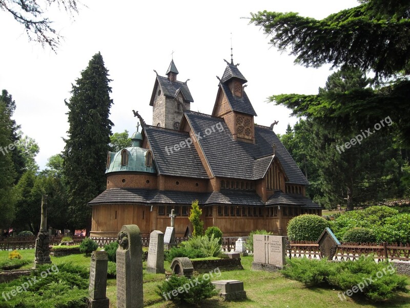 Stave Church Wang Karpacz Poland Woods Architecture