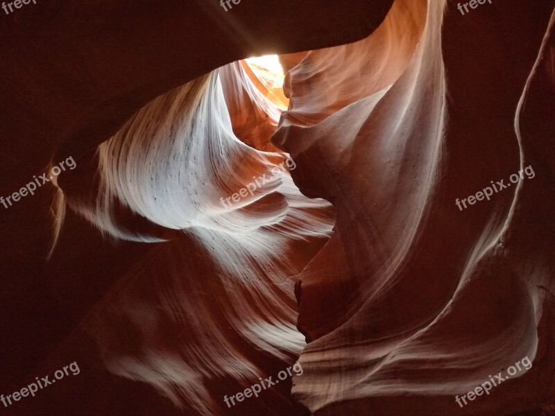 Antelope Canyon Gorge Hiking Deep America